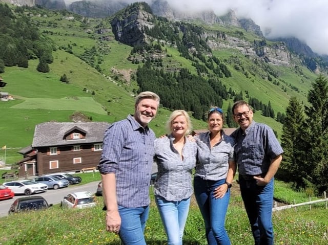 Bernhard Siegmann, Alexandra Felder, Riccarda Trepp und Guido Rüegge auf dem Urnerboden.