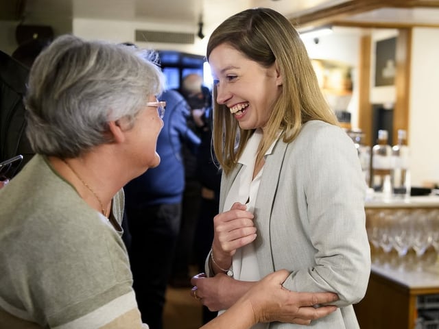 Johanna Gapany nach ihrer Wahl