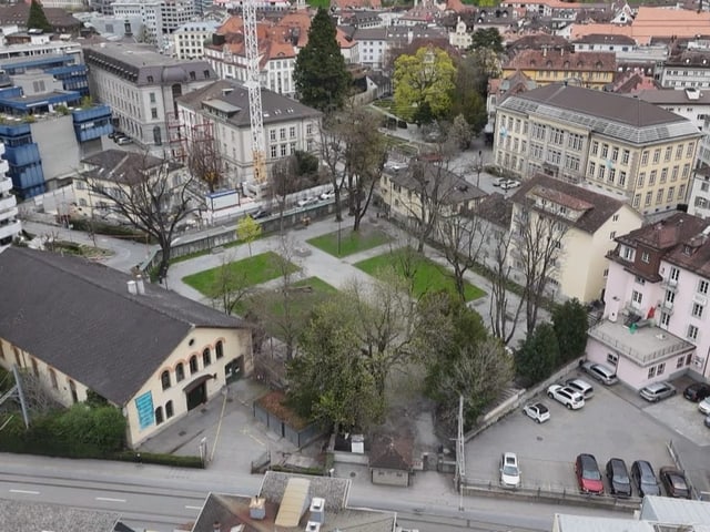 Luftansicht Stadtgarten Chur