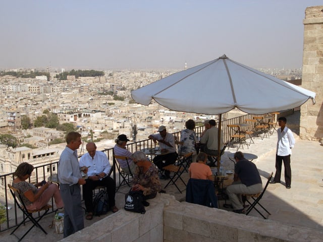 Das Café auf der Zitadelle.