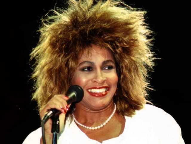 Nahaufnahme von Tina Turner auf der Bühne