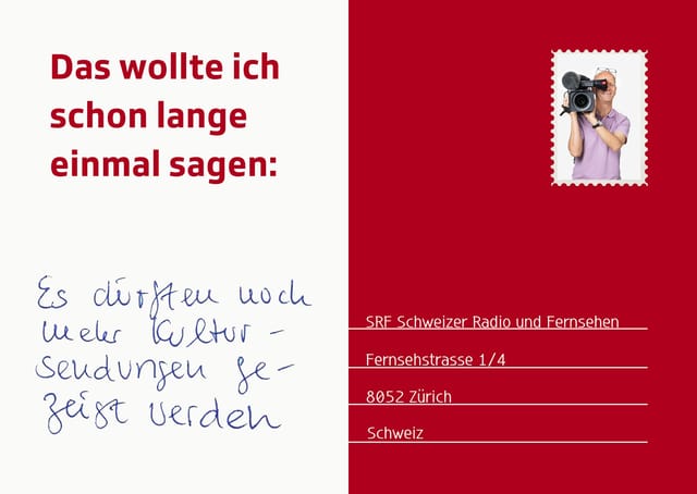 beschriftete Postkarte