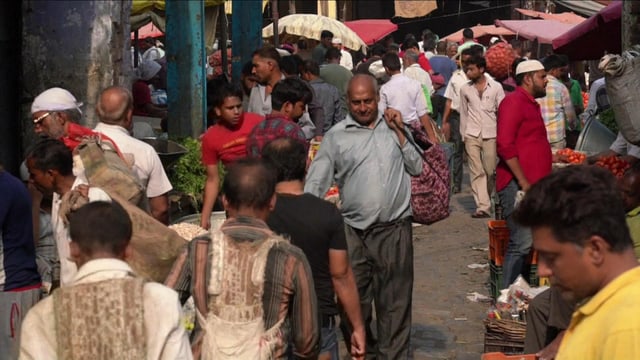 Strassenszene in Indien.