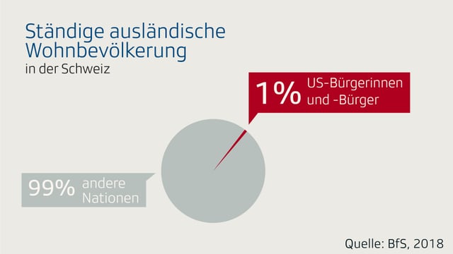 Eine Infografik über US-Expats in der Schweiz