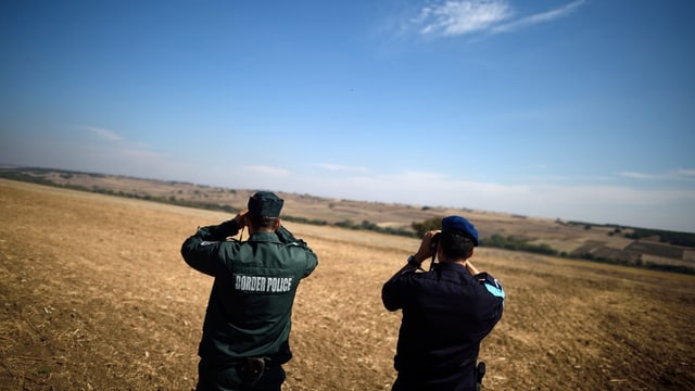 Die neue EU-Grenz- und Küstenwache, eine Frontex-Agentur, an Grenze Bulgarien/Türkei im Oktober 2016.