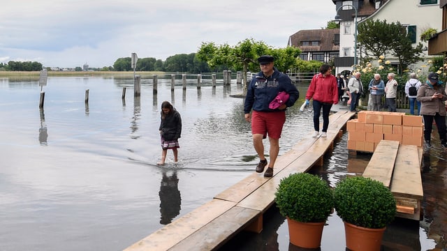 Überschwemmung am Bodensee