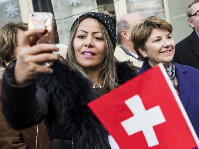 Auf ein Selfie mit der neuen Bundesrätin.