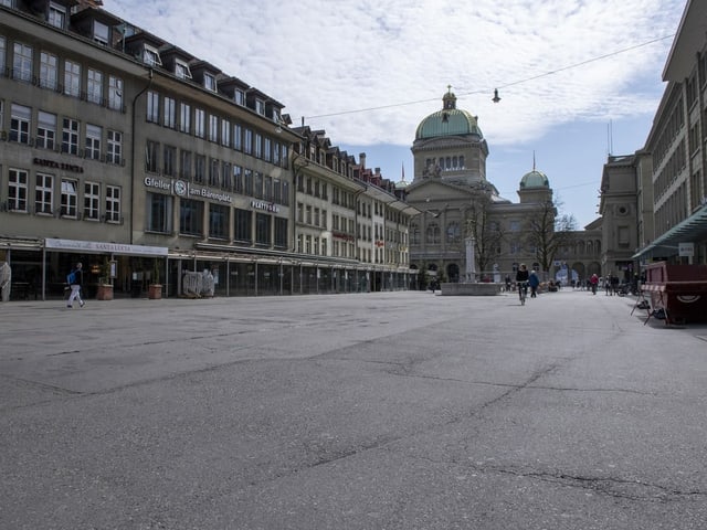 Leerer Bärenplatz in Bern