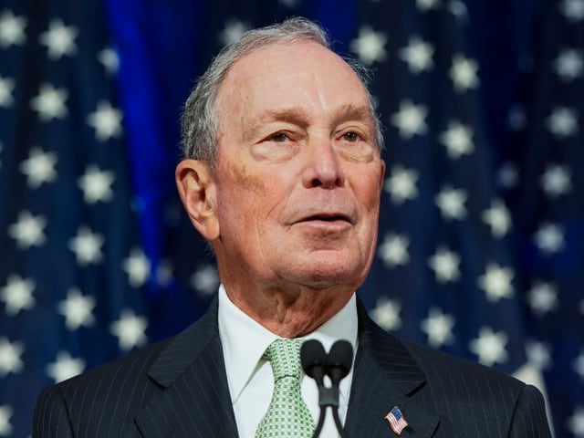 Michael Bloomberg in Nahaufnahme.