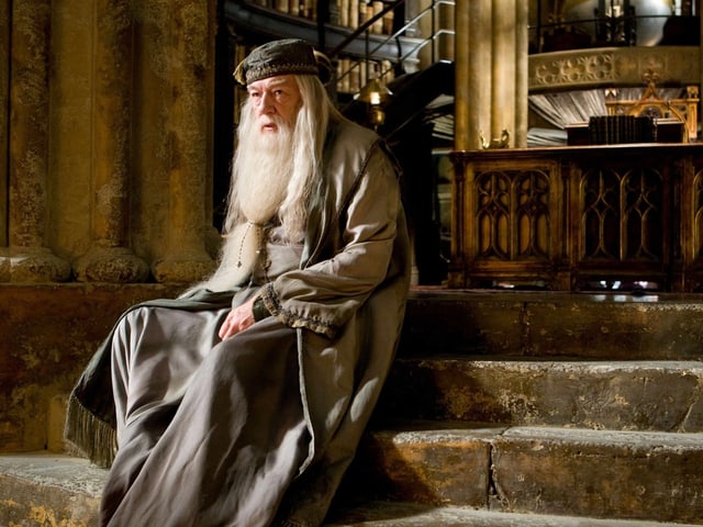 Michael Gambon in seiner Rolle als Dumbledore.