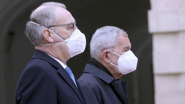 Two men in masks.