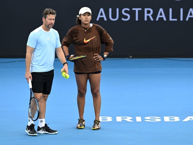 Wim Fissette und Naomi Osaka.