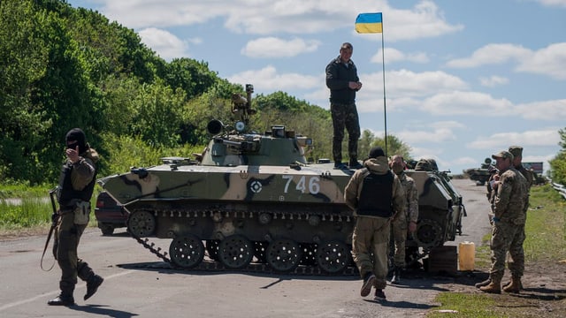 Ein Panzer der ukrainischen Armee