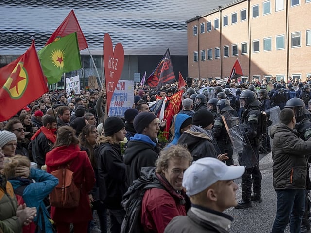 Demonstration auf Platz 