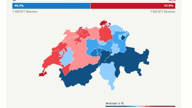 Map of Switzerland with colored cantons.