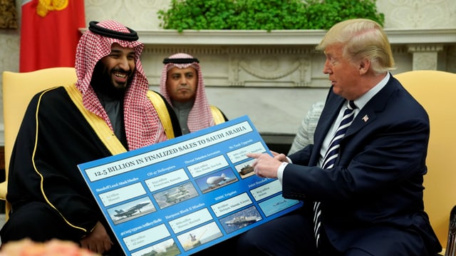 Mohammed bin Salman und Donald Trump.