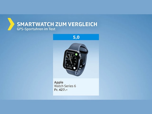 Testgrafik GPS-Uhren: Vergleichsprodukt Smartwatch, Testurteil gut