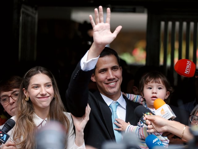 Guaido mit seiner Familie.