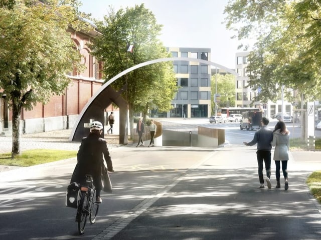 In St. Gallen soll unter der stark befahrenen St. Leonhard-Strasse ein Fussgänger- und Velotunnel entstehen.