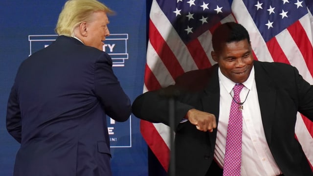 Herschel Walker (rechts) mit Donald Trump