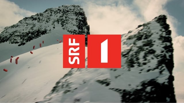 SRF 1 Stationident (Logo mit Berg im Hintergrund)