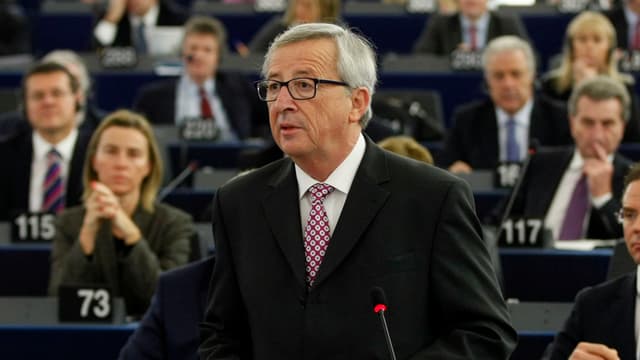 Jean-Claude Juncker bei seiner Rede vor dem EU-Parlament.