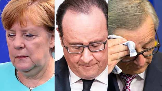 Merkel, Holland, Juncker.