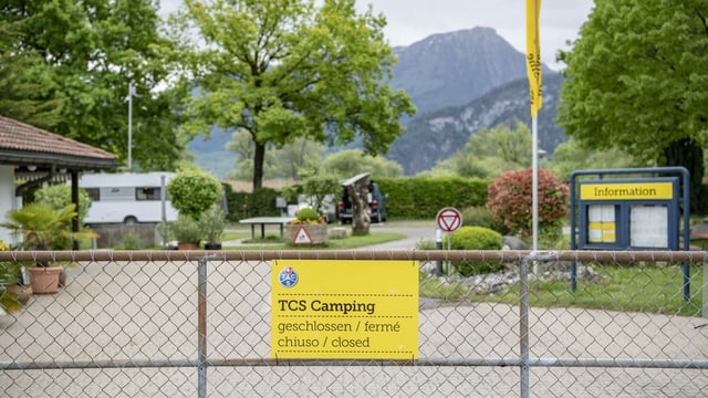 Closed door in front of a TCS camp