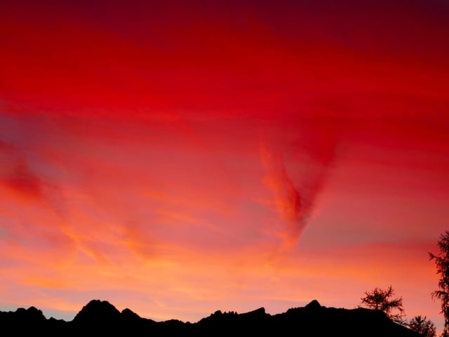 Abendrot mit Wolken