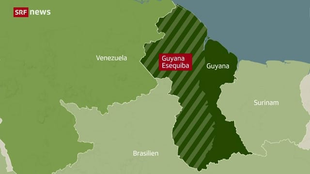 Karte von Guyana