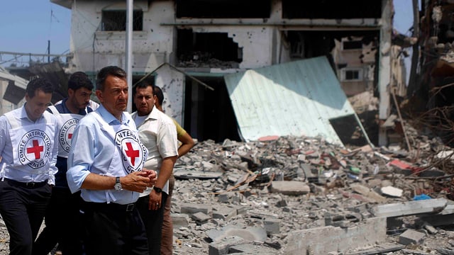 IKRK-Chef Peter Maurer in Gaza. 