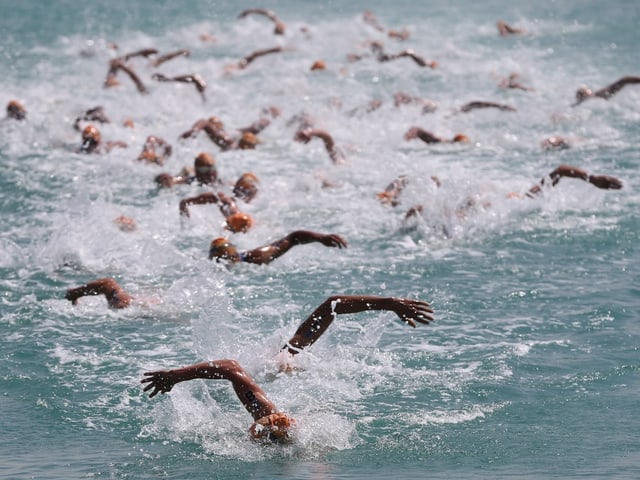 Triathleten in Abu Dhabi.