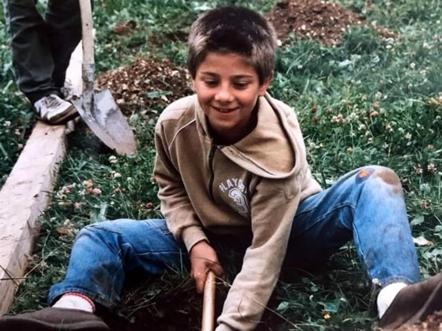 Marco Thomann im Garten