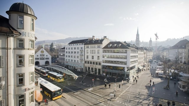 Stadt St. Gallen  St. Galler MarktplatzSanierung im dritten Anlauf