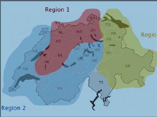 Grafik der Kiesgrubenregionen