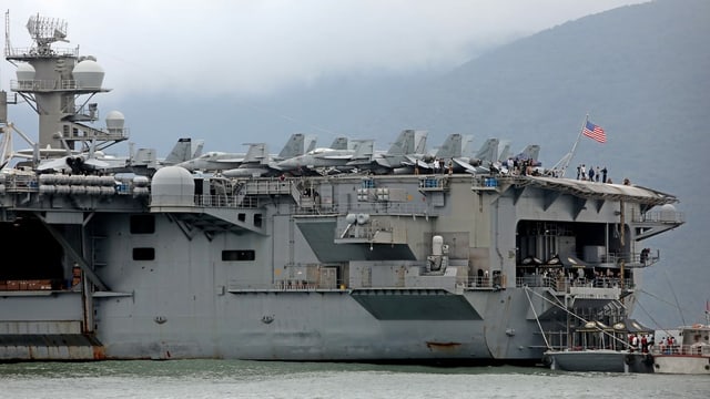 The American aircraft carrier 