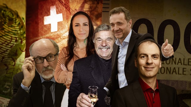 Willy Michel, Giada Ilardo, Hausi Leutenegger, Guido Fluri, Roland Brack