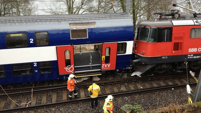 Die Unfallstelle in Neuhausen am Morgen des 10. Januar 2013.