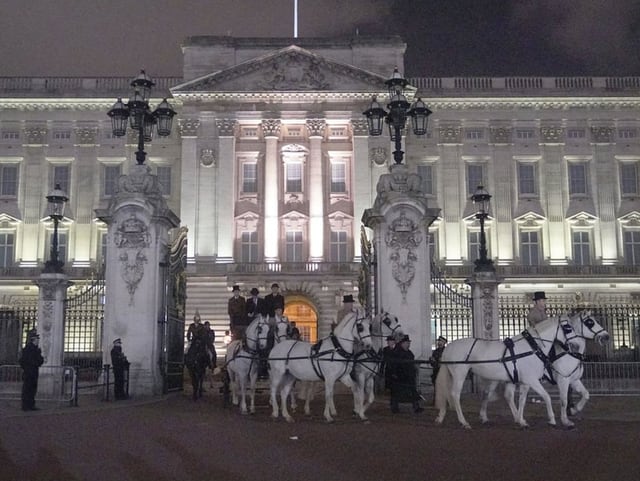 Kutsche mit Pferden in London