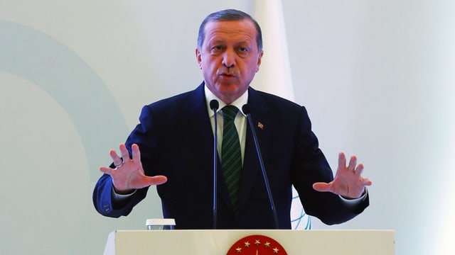 Der türkische Präsident Erdogan bei einer Konferenz in Istanbul