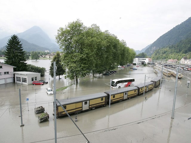 Land unter am 23. August 2005 in Interlaken.