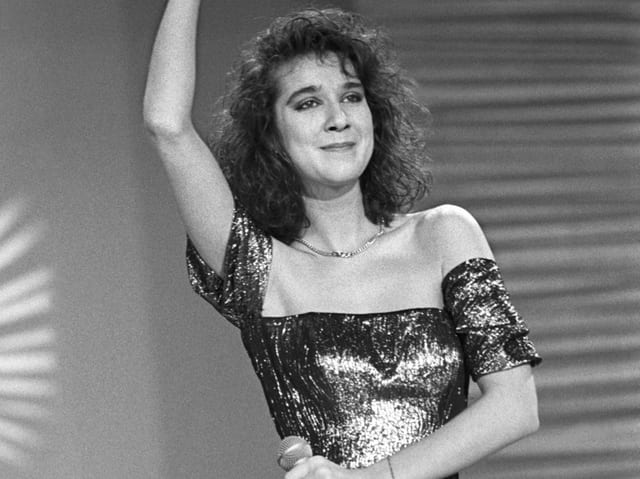 Celine Dion am ESC für die Schweiz 1988.