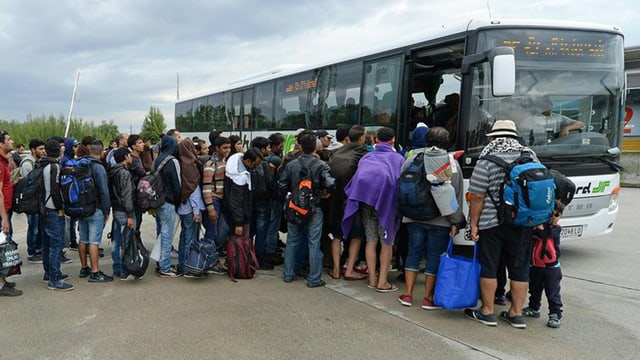 Flüchtlinge in Nickelsdorf