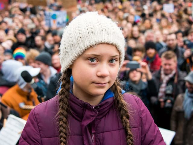 Mädchen mit Zöpfen.