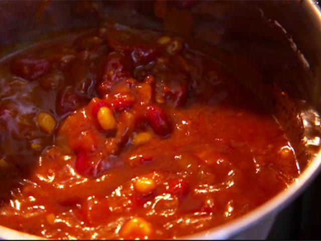 Chili in der Pfanne