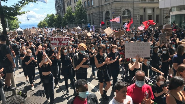 Demo in Zürich.