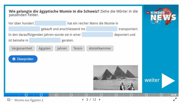 Eine Frage aus dem Quiz mit Multiple-Choice Antwortmöglichkeiten.