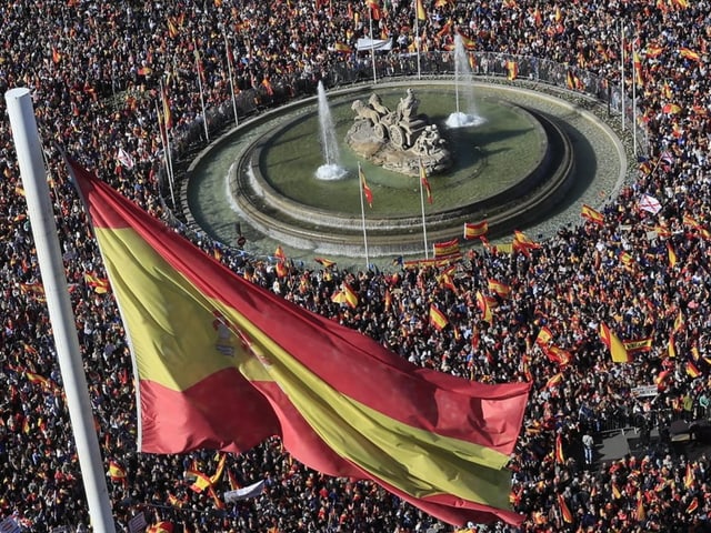 Grossdemo in Madrid.