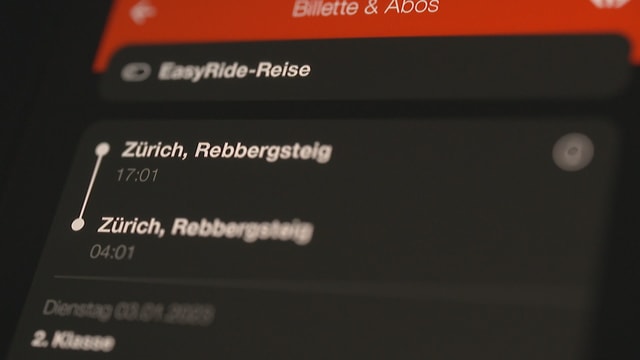 Nahaufnahme Screenshot Easy-Ride-App