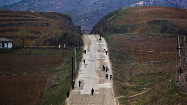 Ein Strasse bei Kaesong